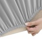 vidaXL Funda elástica para sillón de 3 plazas poliéster jersey gris