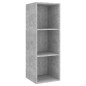 vidaXL Mueble TV pared madera contrachapada hormigón 37x37x107 cm