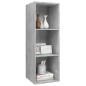 vidaXL Mueble TV pared madera contrachapada hormigón 37x37x107 cm