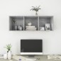 vidaXL Mueble TV pared madera contrachapada hormigón 37x37x107 cm