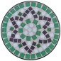 vidaXL Mesa auxiliar mosaico para plantas verde y blanca