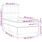 vidaXL Cama box spring colchón y LED cuero sintético negro 100x200 cm vidaXL Cama box spring colchón y LED cuero sintético negro 100x200 cm