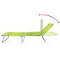 vidaXL Tumbona plegable de acero con recubrimiento polvo verde manzana vidaXL Tumbona plegable de acero con recubrimiento polvo verde manzana