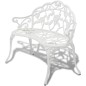vidaXL Banco de jardín de aluminio fundido blanco 100 cm vidaXL Banco de jardín de aluminio fundido blanco 100 cm