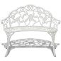 vidaXL Banco de jardín de aluminio fundido blanco 100 cm vidaXL Banco de jardín de aluminio fundido blanco 100 cm