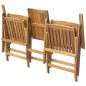 vidaXL Banco de jardín plegable con mesita 140 cm madera maciza acacia vidaXL Banco de jardín plegable con mesita 140 cm madera maciza acacia
