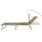 vidaXL Tumbona plegable con respaldo ajustable gris topo vidaXL Tumbona plegable con respaldo ajustable gris topo