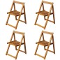 vidaXL Set comedor de jardín plegable 5 piezas madera maciza de acacia vidaXL Set comedor de jardín plegable 5 piezas madera maciza de acacia