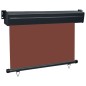 vidaXL Toldo lateral de balcón marrón 105x250 cm