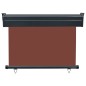 vidaXL Toldo lateral de balcón marrón 105x250 cm