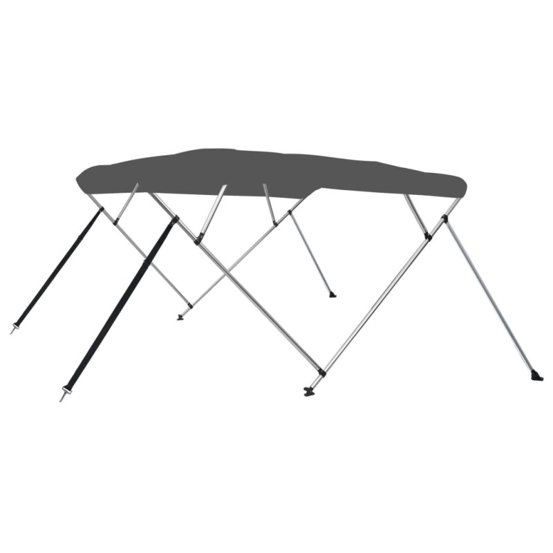 vidaXL Toldo Bimini de 4 arcos gris antracita 243x196x137 cm vidaXL Toldo Bimini de 4 arcos gris antracita 243x196x137 cm