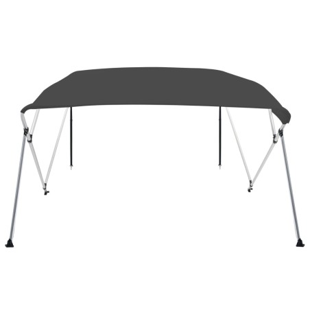 vidaXL Toldo Bimini de 4 arcos gris antracita 243x196x137 cm