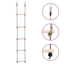vidaXL Escalera de 5 peldaños madera maciza de pino 210 cm