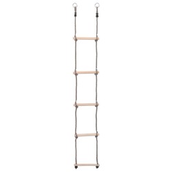 vidaXL Escalera de 5 peldaños madera maciza de pino 210 cm