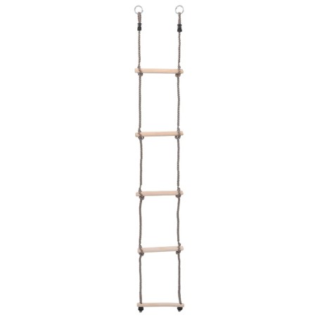 vidaXL Escalera de 5 peldaños madera maciza de pino 210 cm