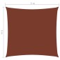 vidaXL Toldo de vela cuadrado tela Oxford terracota 5x5 m
