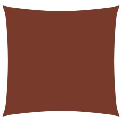 vidaXL Toldo de vela cuadrado tela Oxford terracota 7x7 m