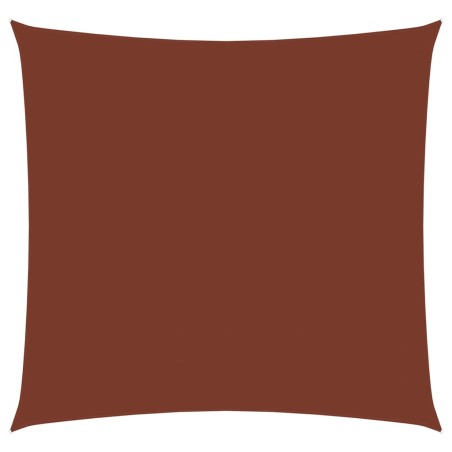 vidaXL Toldo de vela cuadrado tela Oxford terracota 7x7 m