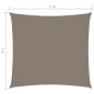 vidaXL Toldo de vela cuadrado tela Oxford gris taupe 2x2 m vidaXL Toldo de vela cuadrado tela Oxford gris taupe 2x2 m