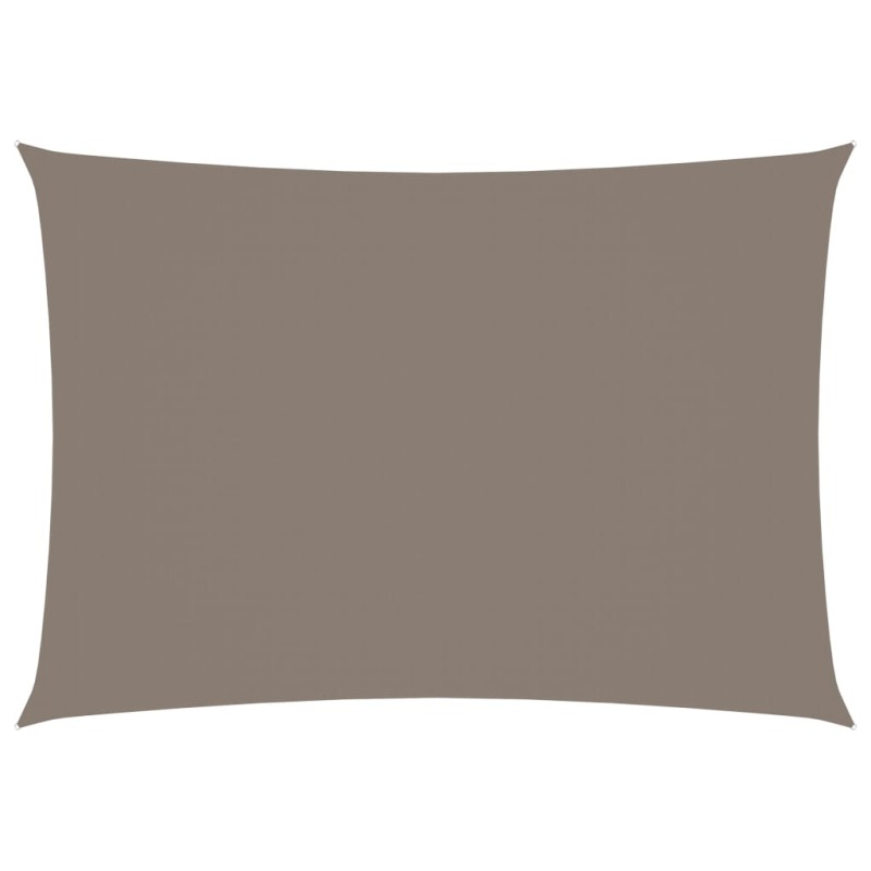 vidaXL Toldo de vela rectangular tela Oxford gris taupe 2,5x4 m vidaXL Toldo de vela rectangular tela Oxford gris taupe 2,5x4 m