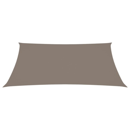 vidaXL Toldo de vela rectangular tela Oxford gris taupe 3x4,5 m