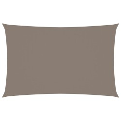 vidaXL Toldo de vela rectangular tela Oxford gris taupe 3x6 m