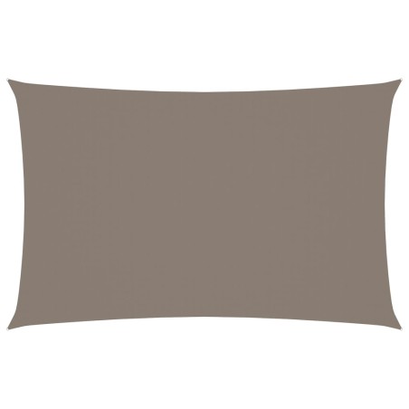 vidaXL Toldo de vela rectangular tela Oxford gris taupe 3x6 m