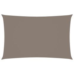 vidaXL Toldo de vela rectangular tela Oxford gris taupe 4x7 m
