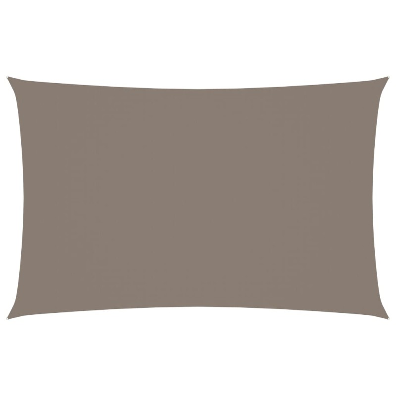 vidaXL Toldo de vela rectangular tela Oxford gris taupe 4x7 m vidaXL Toldo de vela rectangular tela Oxford gris taupe 4x7 m