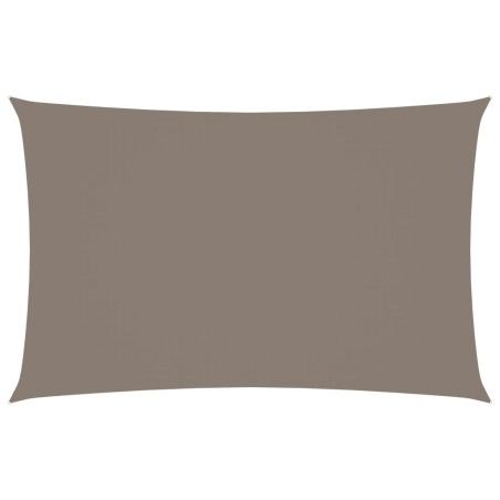 vidaXL Toldo de vela rectangular tela Oxford gris taupe 4x7 m