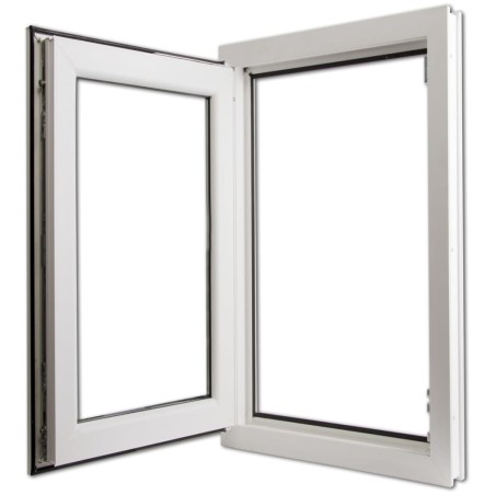 Ventana PVC oscilo-batiente triple cristal manilla der 600x1000 mm