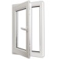 Ventana PVC oscilo-batiente triple cristal manilla der 600x1000 mm