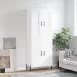 vidaXL Aparador alto madera contrachapada blanco brillo 69,5x34x180 cm vidaXL Aparador alto madera contrachapada blanco brillo 69,5x34x180 cm