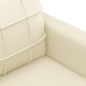 vidaXL Juego de sofás con cojines 2 piezas cuero sintético crema vidaXL Juego de sofás con cojines 2 piezas cuero sintético crema