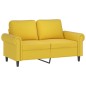 vidaXL Juego de sofás con cojines 2 piezas terciopelo amarillo vidaXL Juego de sofás con cojines 2 piezas terciopelo amarillo