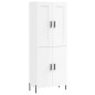 vidaXL Aparador alto madera contrachapada blanco brillo 69,5x34x180 cm vidaXL Aparador alto madera contrachapada blanco brillo 69,5x34x180 cm