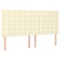 vidaXL Cama box spring colchón y LED cuero sintético crema 180x200 cm vidaXL Cama box spring colchón y LED cuero sintético crema 180x200 cm