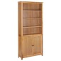 vidaXL Estantería con 2 puertas de madera maciza de roble 90x30x200 cm vidaXL Estantería con 2 puertas de madera maciza de roble 90x30x200 cm