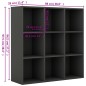 vidaXL Estantería madera de ingeniería gris 98x29x97,5 cm vidaXL Estantería madera de ingeniería gris 98x29x97,5 cm