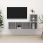 vidaXL Set de muebles de salón 2 pzas madera ingeniería gris hormigón vidaXL Set de muebles de salón 2 pzas madera ingeniería gris hormigón