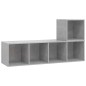 vidaXL Set de muebles de salón 2 pzas madera ingeniería gris hormigón vidaXL Set de muebles de salón 2 pzas madera ingeniería gris hormigón