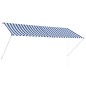 vidaXL Toldo retráctil 300x150 cm azul y blanco vidaXL Toldo retráctil 300x150 cm azul y blanco