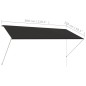vidaXL Toldo retráctil 300x150 cm gris antracita vidaXL Toldo retráctil 300x150 cm gris antracita