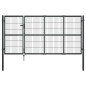 vidaXL Puerta de valla de jardín con postes acero antracita 350x120 cm