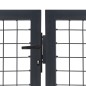 vidaXL Puerta de valla de jardín con postes acero antracita 350x120 cm