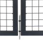 vidaXL Puerta de valla de jardín con postes acero antracita 350x120 cm