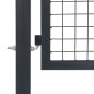 vidaXL Puerta de valla de jardín con postes acero antracita 350x120 cm