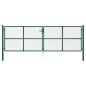 vidaXL Puerta de malla para jardín de acero verde 400x125 cm vidaXL Puerta de malla para jardín de acero verde 400x125 cm