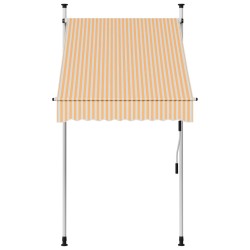 vidaXL Toldo manual retráctil 100 cm naranja y blanco a rayas