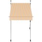 vidaXL Toldo manual retráctil 100 cm naranja y blanco a rayas vidaXL Toldo manual retráctil 100 cm naranja y blanco a rayas